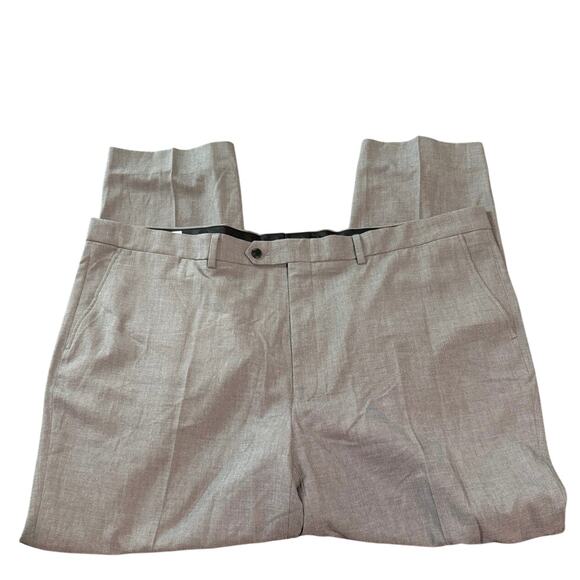 NWT‎ Nautica MENS Light GRAY FLAT FRONT SUIT DRESS PANTS SIZE 47W 52R Pockets - Picture 2 of 6